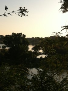 A view of the American River in July of 2012 from a bluff.